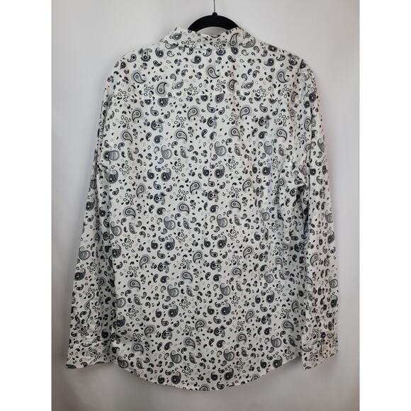 Guess Los Angeles NWT Men's Long Sleeve Paisley Slim Fit Button Up Shirt Sz XL - Picture 6 of 12